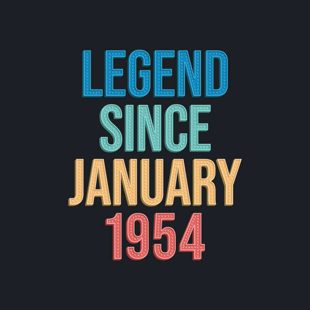 Legend since January 1954 - retro vintage birthday typography design for Tshirt Legend since January 1954 - retro vintage birthday typography design for Tshirt 1954 illustrations stock illustrations