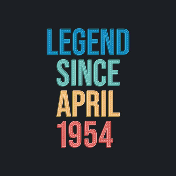 Legend since April 1954 - retro vintage birthday typography design for Tshirt Legend since April 1954 - retro vintage birthday typography design for Tshirt 1954 illustrations stock illustrations