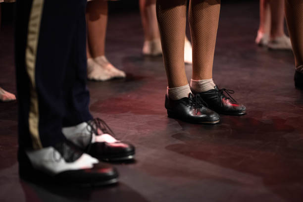 istock Legs wearing tap dance shoes 1287566298