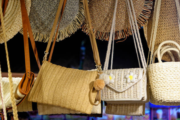 istock Beautiful lady handbags and basketry 1287572064