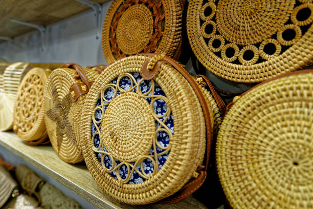 istock Beautiful lady handbags and basketry 1287572070