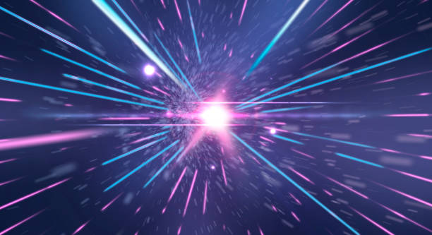 istock Colorful holographic swirl, vortex, prism. Speed laser motion. 1287573967