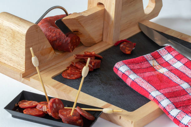istock Manual slicer and chorizo slicers 1287575259