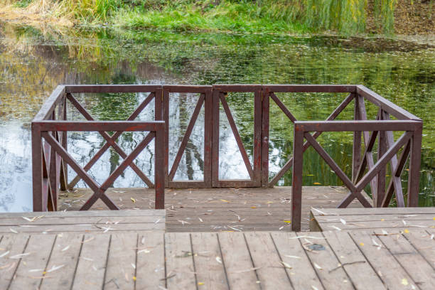 istock Berth for boats at the old pond 1287579311