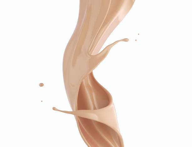 crema de la fundación cosmética splash - liquid foundation fotografías e imágenes de stock