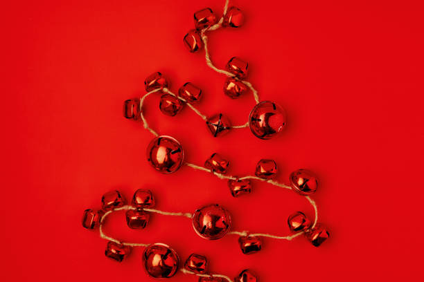 istock flat lay with christmas tree made from jingle bells 1287582269