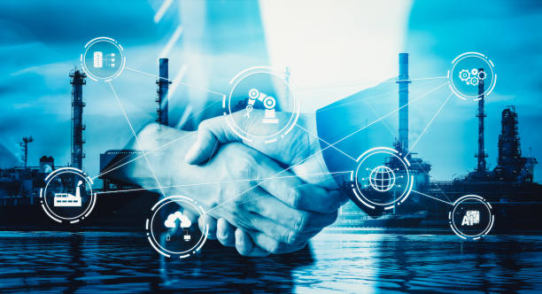 istock Industry 4.0 technology concept - Smart factory for fourth industrial revolution 1287583025