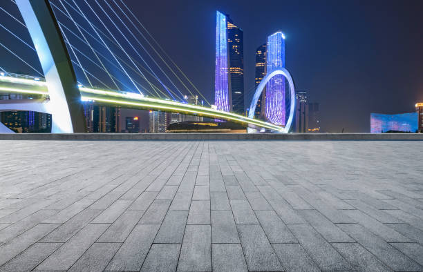 istock Empty square floor and bridge, Nanjing, China 1287583916