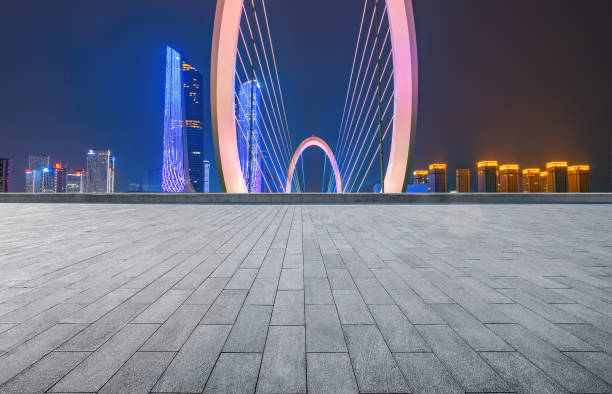 istock Empty square floor and Nanjing city scenery, China 1287583935