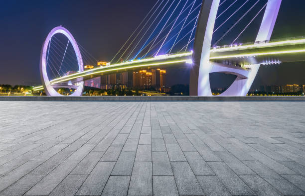 istock Empty square floor and bridge, Nanjing, China 1287583988