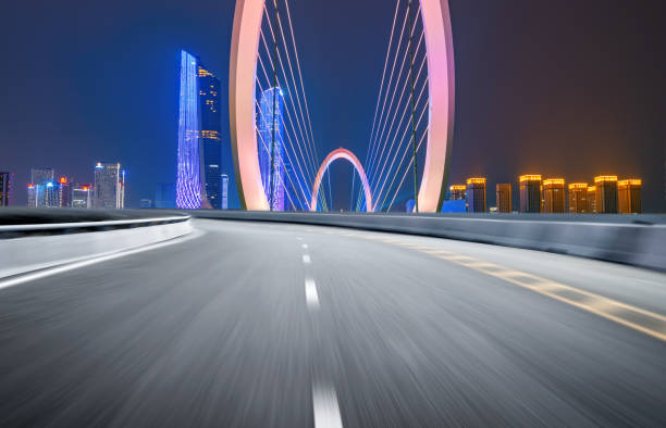 istock Expressway background and city scenery in Nanjing, China 1287584270