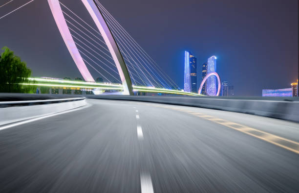 istock Expressway background and city scenery in Nanjing, China 1287584676
