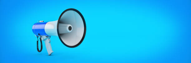 istock megaphone isolated, attention concept announcement. 3d rendering 1287590942