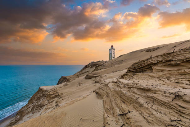 rubjerg knude lighthouse - jütland stock-fotos und bilder