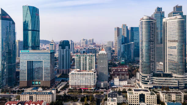 istock Qingdao modern architecture aerial photography 1287596861