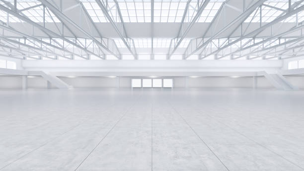 istock 3D render of empty exhibition space. backdrop for exhibitions and events. Tile floor. Marketing mock up. 1287598798