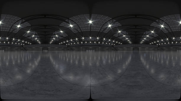 Full spherical hdri panorama 360 degrees of empty exhibition space. backdrop for exhibitions and events. Tile floor. Marketing mock up. 3D render illustration Full spherical hdri panorama 360 degrees of empty exhibition space. backdrop for exhibitions and events. Tile floor. Marketing mock up. 3D render illustration high dynamic range imaging stock pictures, royalty-free photos & images