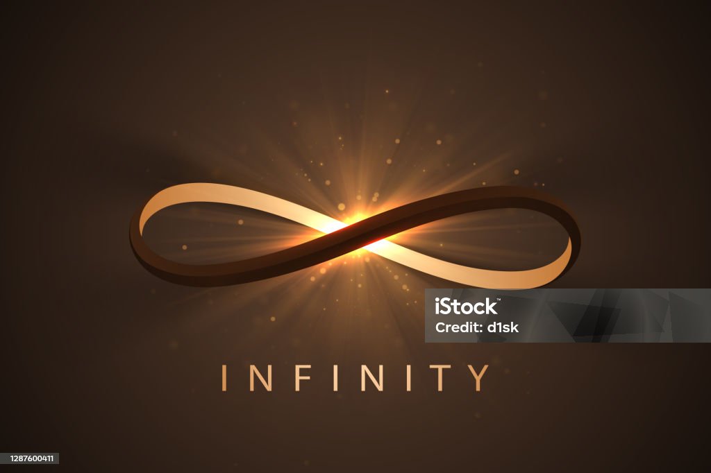 Intense Infinity Sign Infinity Sign With Light Effect Stock Illustration - Download Image Now ...