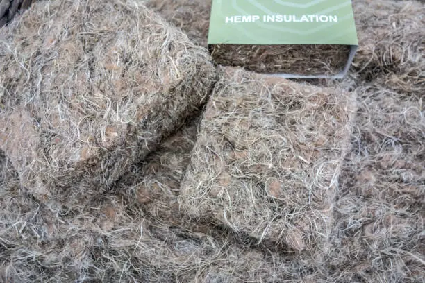 Natural hemp fiber boards for insulation of roofs, ceilings, floors and walls. Hemp insulation.