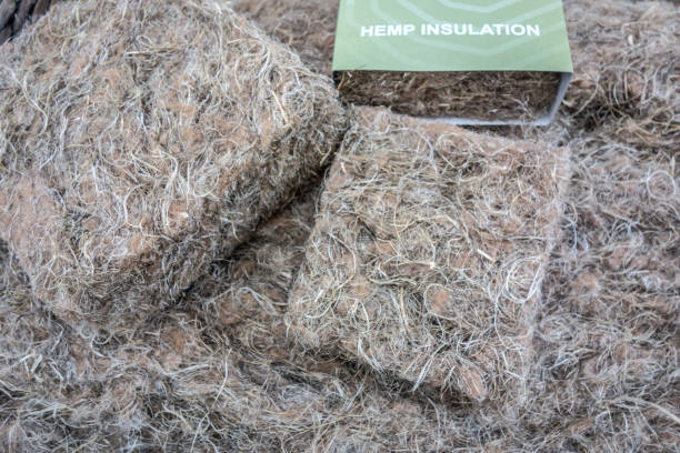 placas naturais de fibra de cânhamo para isolamento - hemp - fotografias e filmes do acervo