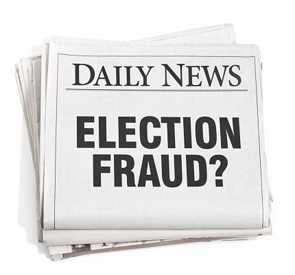 Newspaper Headline Presidential Election Fraud