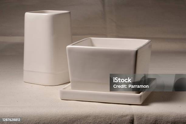 Ceramic Container Rectangle Ceramic Containers Stock Photo - Download Image Now - Ceramics, Color ...