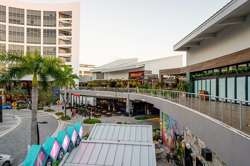 Miami, FL, USA - November 23, 2020: City Place Doral shopping plaza Miami FL