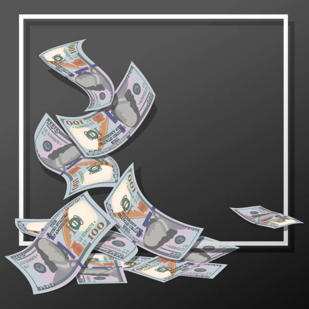 Pile cash. Dollars. Frame. Hundred Dollar Bills. Vector money falls. American money sign. Business. Pile cash. Dollars. Frame. Hundred Dollar Bills. Vector money falls. American money sign. Business concept. Cash money turnover. Design for business project, information. Vector illustration tax borders stock illustrations