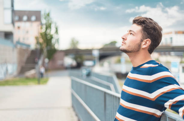 istock Profile - side view of young beautiful man 1287638316