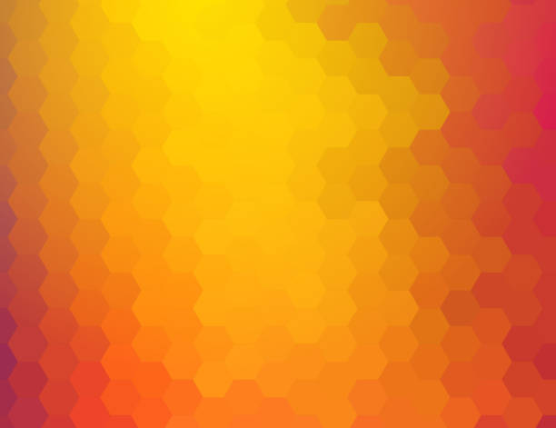 tło poświaty gradientu sześciokątne - vibrant color checked backgrounds multi colored stock illustrations
