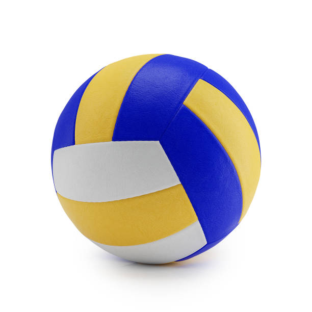 istock Volleyball isolated on white. 3d render illustration 1287642954