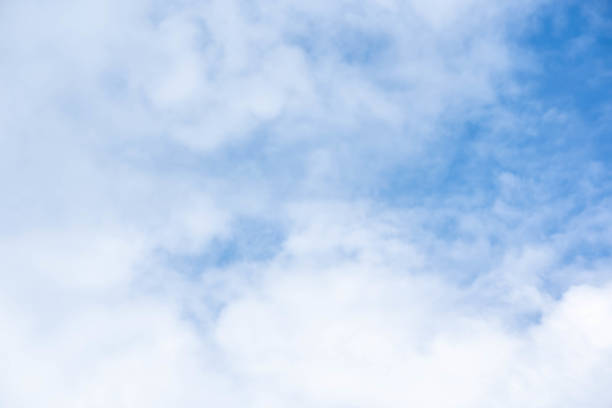 istock Sky blue or azure sky and clouds is bright white background. Everything lies above surface atmosphere outer space is sky. Cloud is aerosol comprising visible mass  liquid, for creative design graphic 1287643027