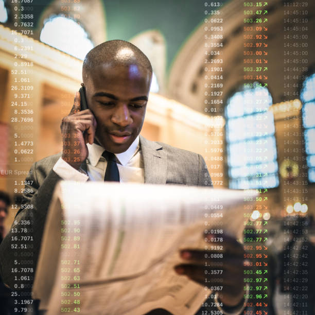man working in the stock exchange