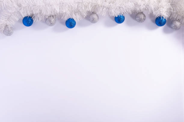 istock Christmas decorative toys on a white background. copy space 1287645569