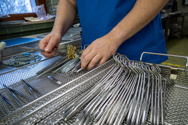 istock some Cleaned surgical instruments are sorted into an instrument tray 1287648795