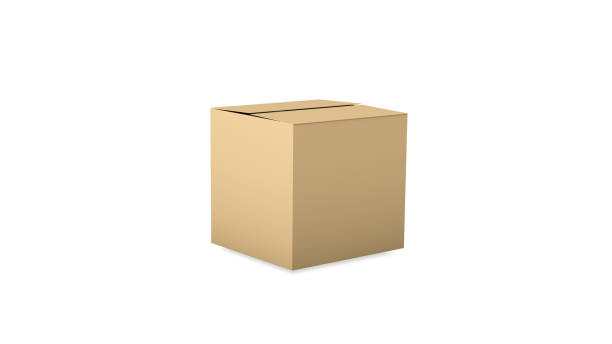istock Close up cardboard box closed in perspective view 1287653547
