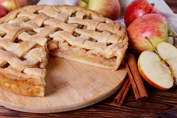 istock Apple pie made of organic ingredients. 1287654698