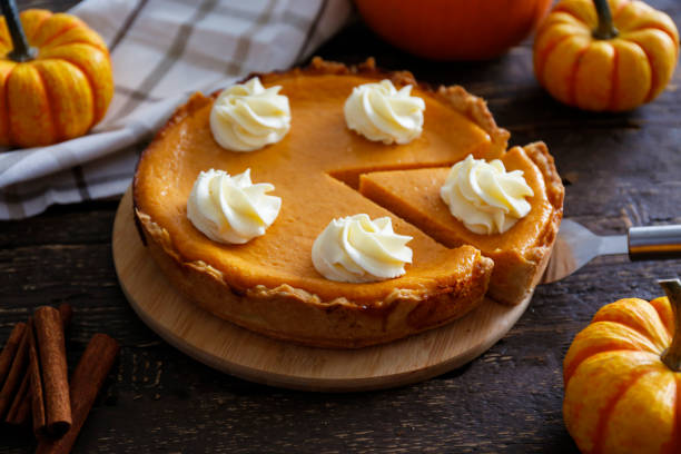istock Pumpkin pie made of organic ingredients. 1287655868