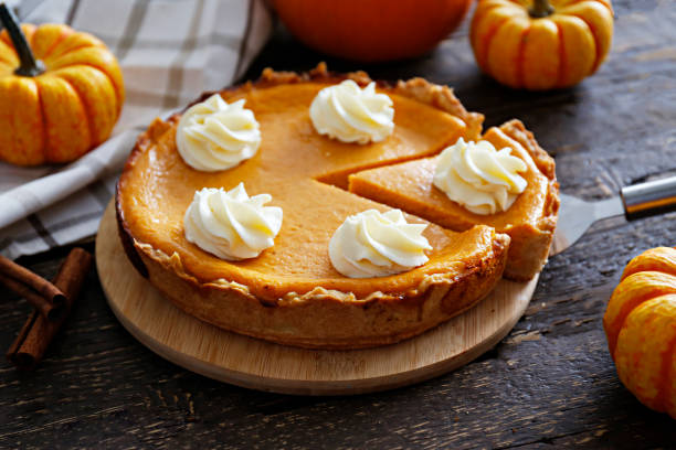 istock Pumpkin pie made of organic ingredients. 1287655892