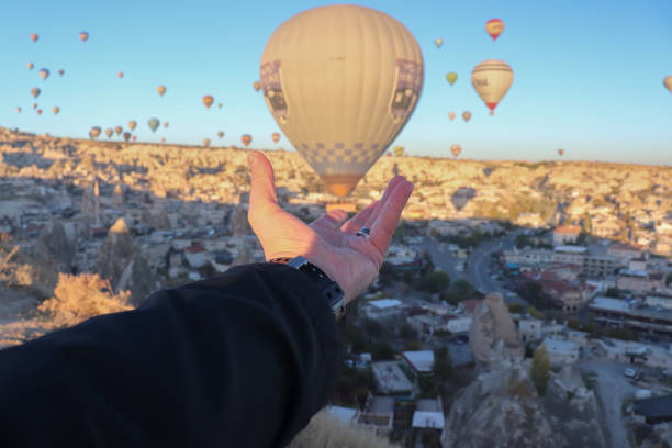 istock Hot air balloons in Cappadocia 1287656324