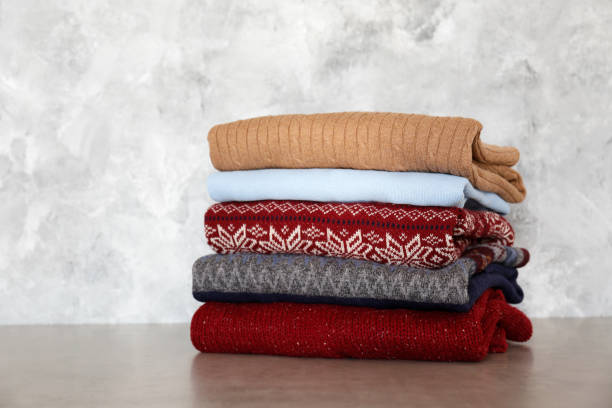 istock Winter season clothing items. 1287657493