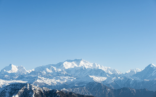 Mountain range panorama snow Himalayan landscape