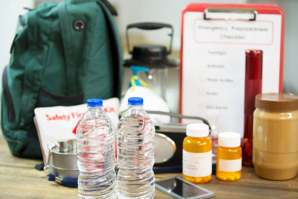 istock Emergency preparedness natural disaster supplies. 1287663580