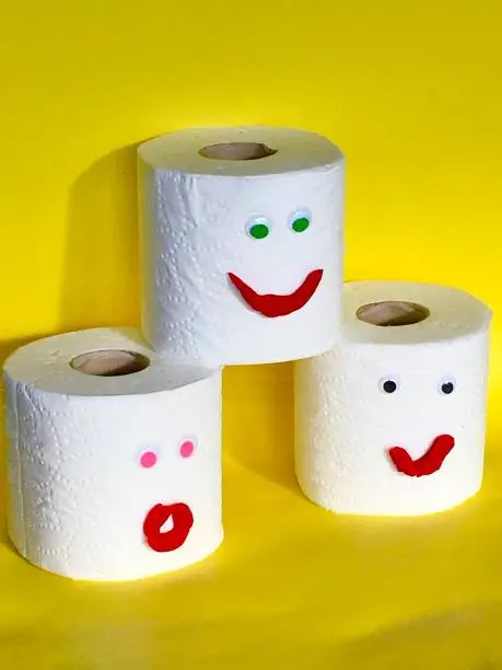 Photo of Toilet paper with funny faces