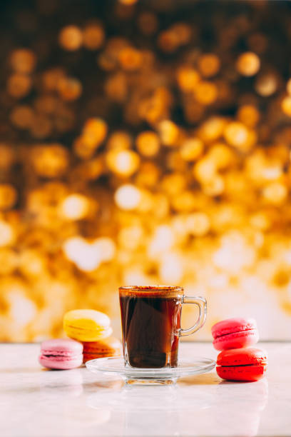 Delicious Turkish Coffee and Colorful Macarons