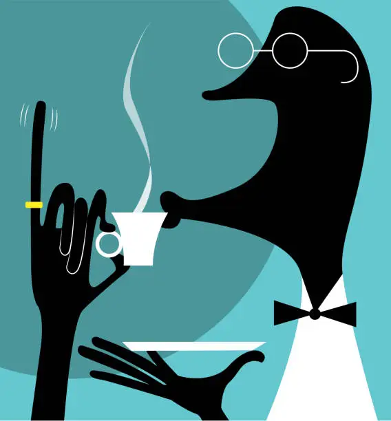 Vector illustration of Tea time