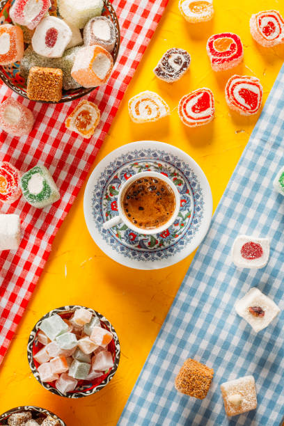 istock Flat Lay Turkish Coffee and Delights 1287680368