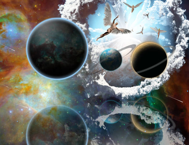 istock Angels coming. Spiritual art 1287681293