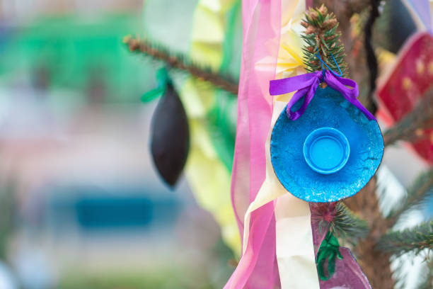 istock DIY handmade decoration on a Christmas tree 1287692932