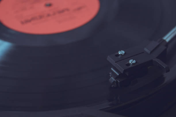 istock Xmas record playing on gramophone. Festive mood. 1287707369